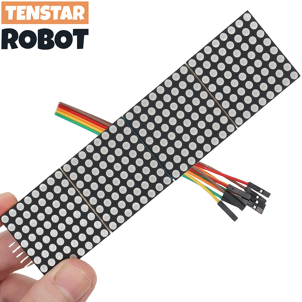 Line Follower Robot - MAX7219 Nokta Matris Modülü Mikrodenetleyici 4'ü