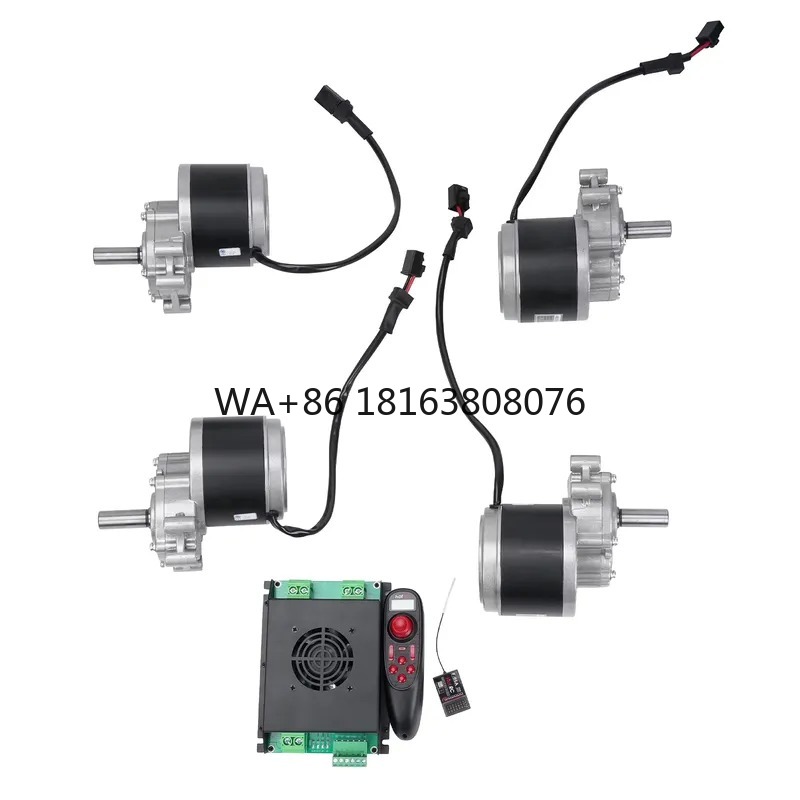 Geared Motor - 4WD Fırçalı Dişli Motor Kiti, 24V,