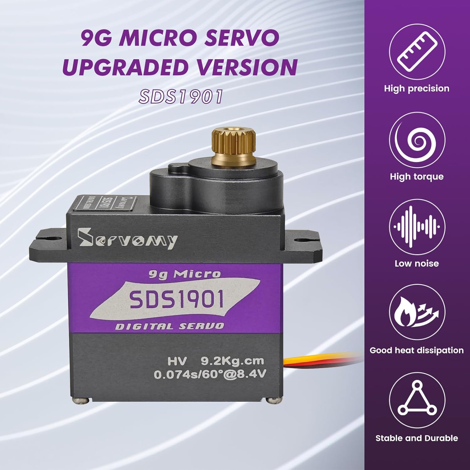 Arduino Robot - SERVOMY-SDS1901 Dijital 9G Mikro Çekirdeksiz Servo