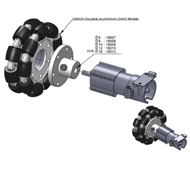 4 inç/100 mm Çift Alüminyum Ço - Robot Wheel incelemesi ve fiyatı