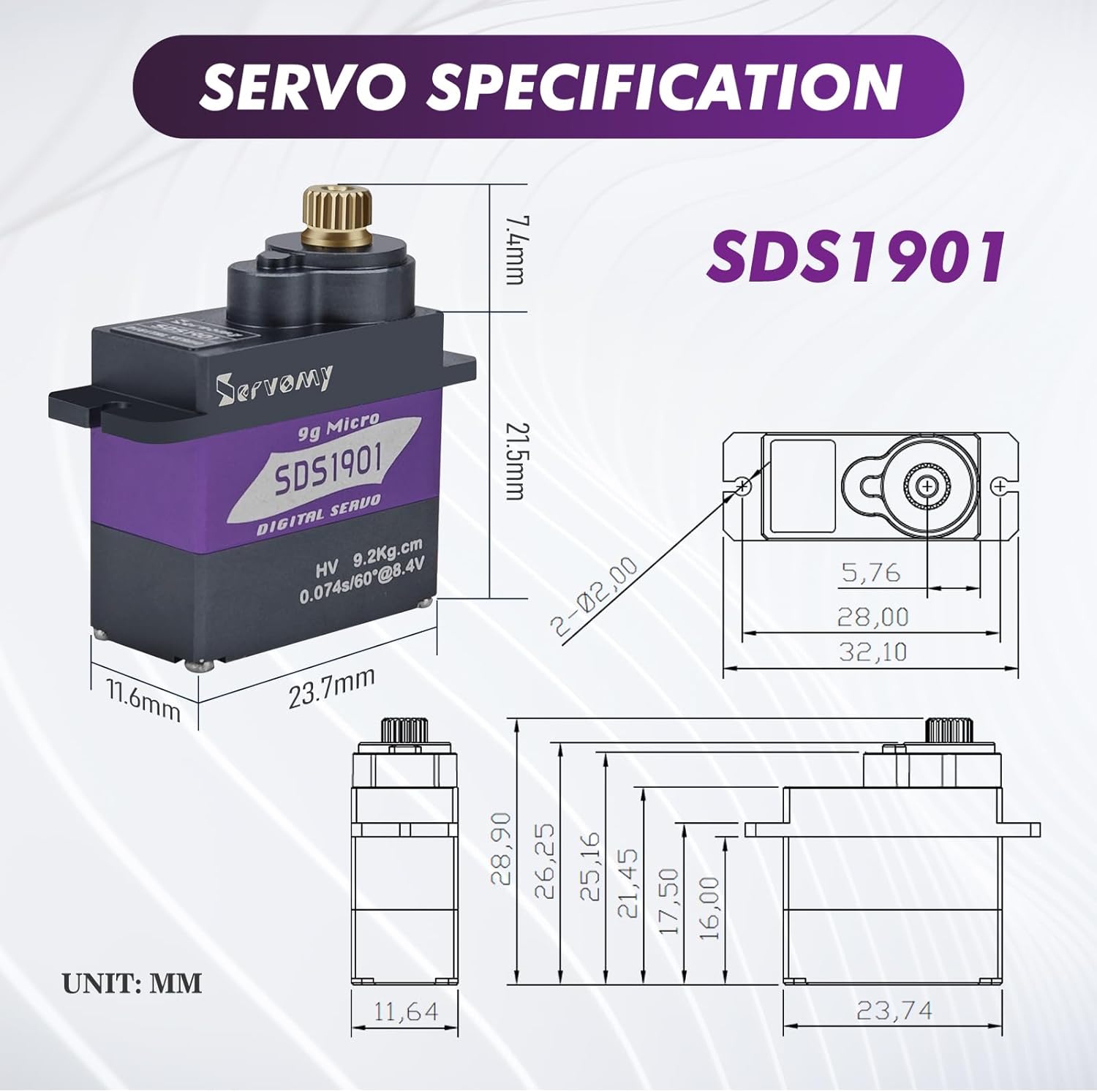 SERVOMY-SDS1901 Dijital 9G Mik - Arduino Robot incelemesi ve fiyatı