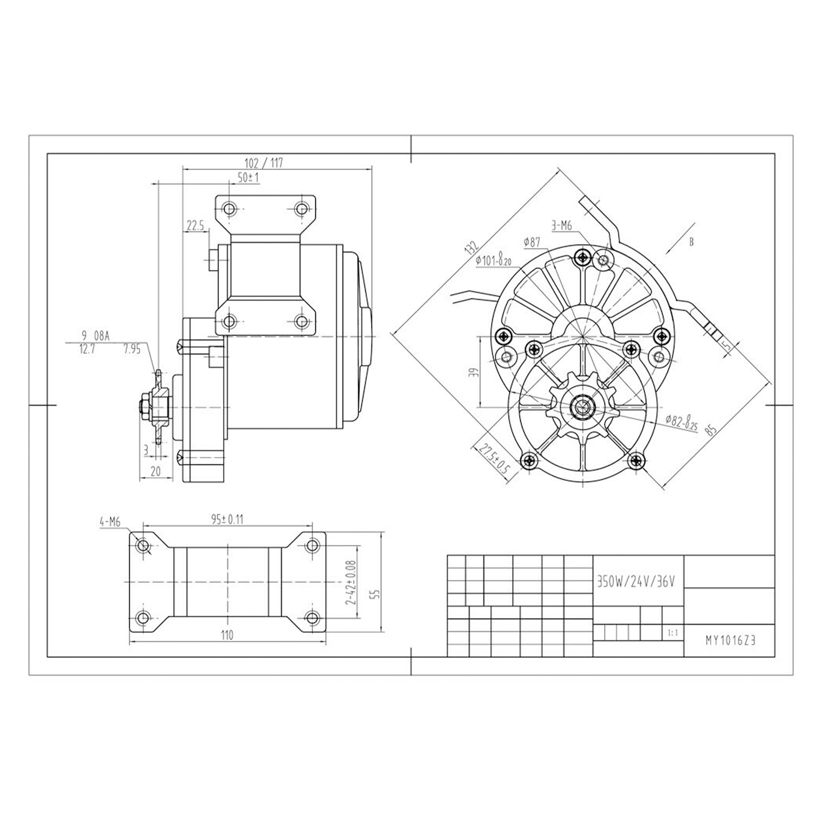 24V 250W DC Fırçalı Motor E-Bi - Dc Motor incelemesi ve fiyatı