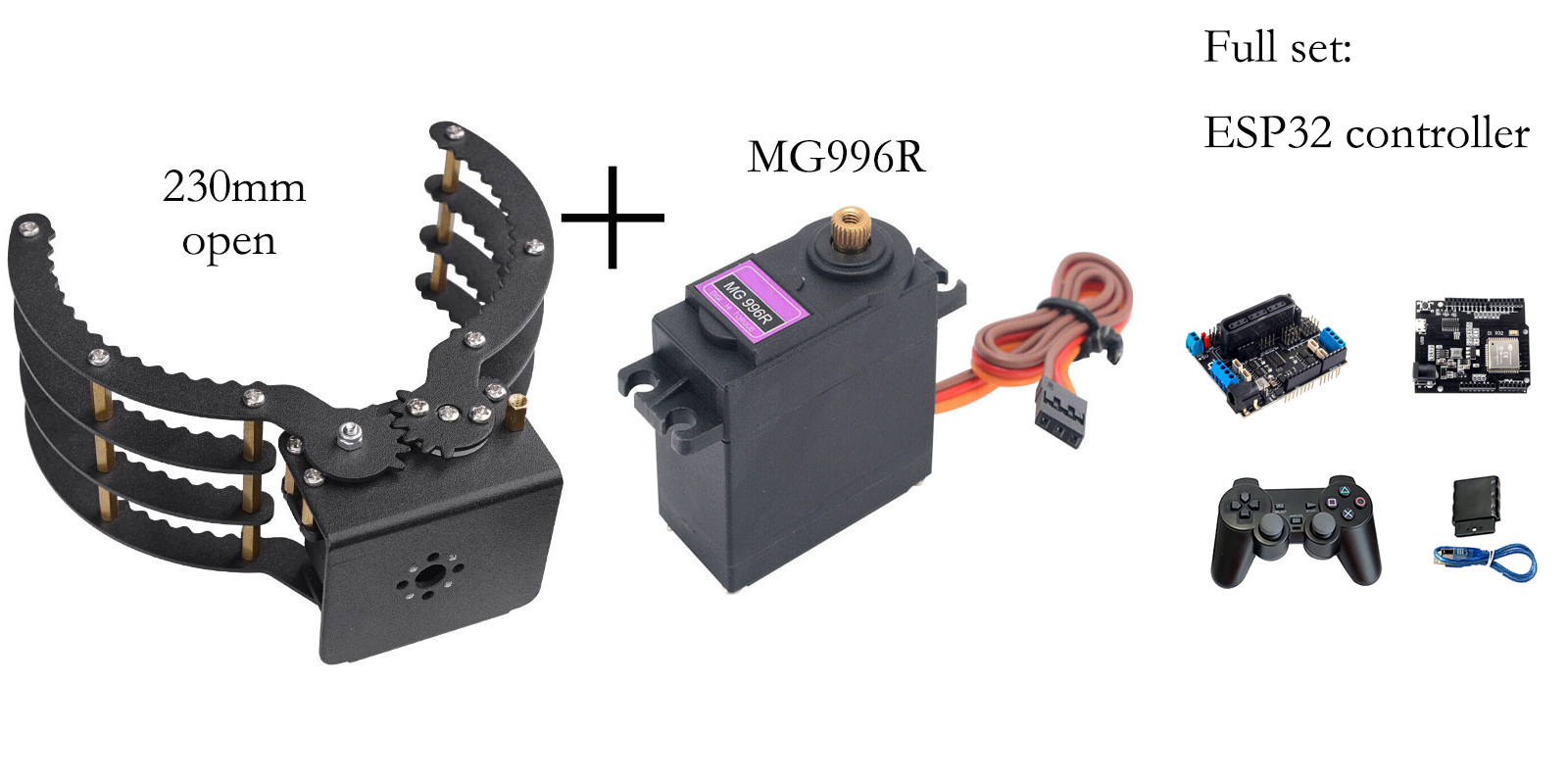 230 mm Açıklığa Sahip, MG996 D - Robot Arm Kit incelemesi ve fiyatı